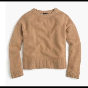 J.Crew Natural Italian Cashmere Drop-shoulder